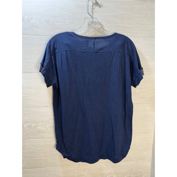 Athletic Works Womens Blue T-Shirt Mesh Sleeve Detail Size M - Picture 6 of 8